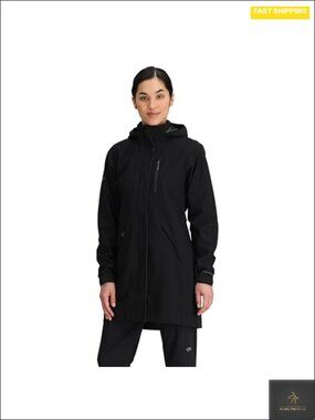 Waterproof Recycled Nylon Trench Coat with Hood